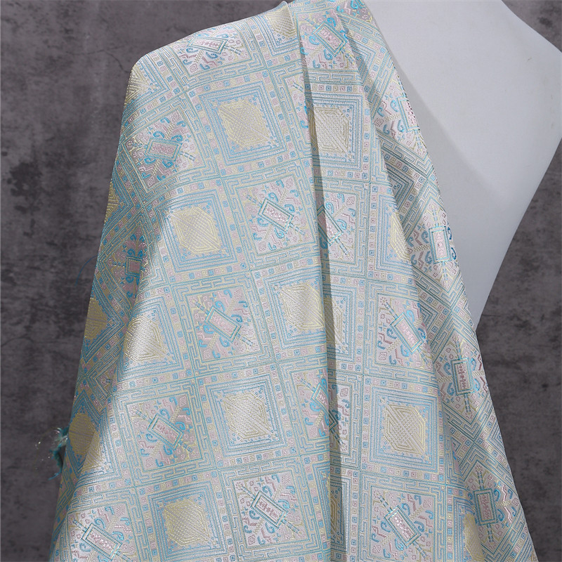 Sewing Fabric - Çin Tarzı Jakarlı Brokar Ipek Saten