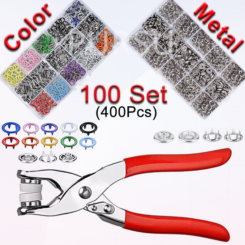 Snap Button Plier - 100 takım çıtçıtlı pense otomatik Grommet