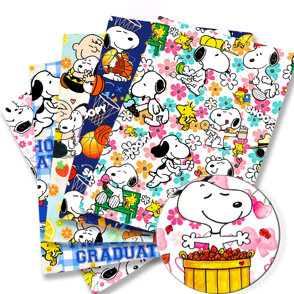 Sewing Textiles - TAKARA TOMY Snoopy kumaş140x50CM Karikatür baskılı