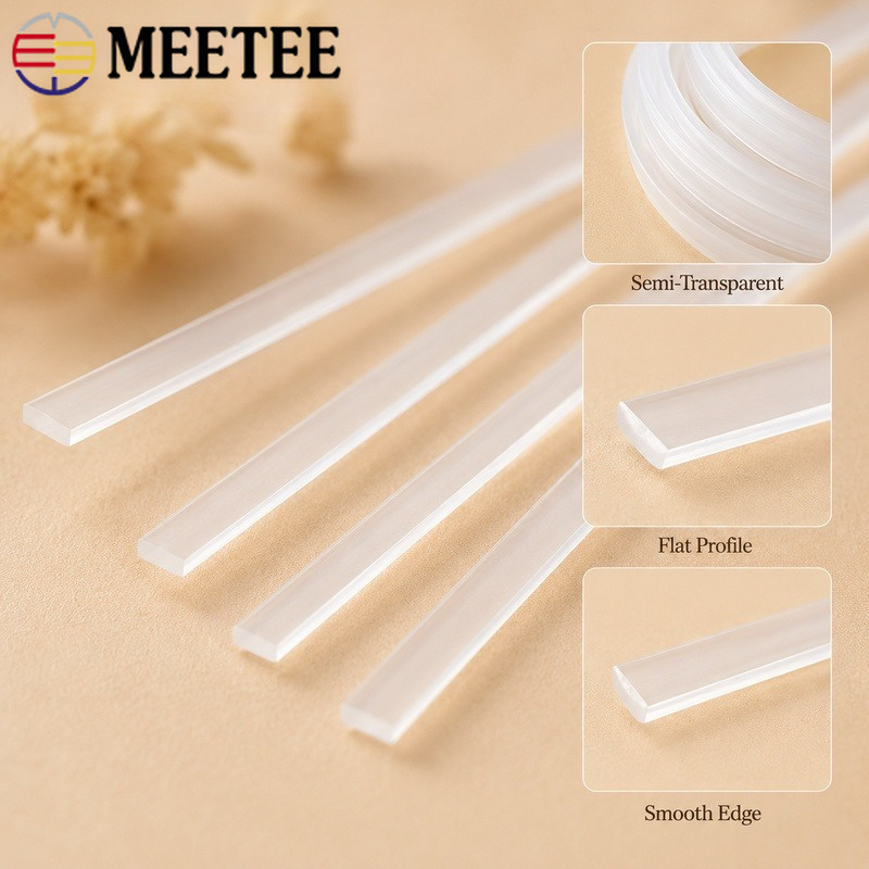 Textile Sewing Support - 20 metre 4-12mm Şeffaf PP Plastik