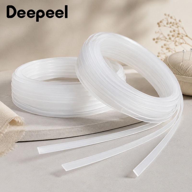 Textile Sewing Support - 20 metre 4-12mm Şeffaf PP Korse