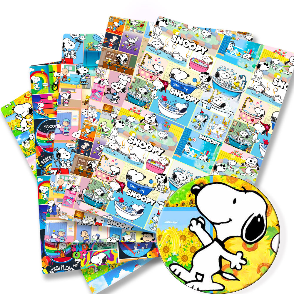 Sewing Textiles - TAKARA TOMY Snoopy kumaş140x50CM Karikatür baskılı