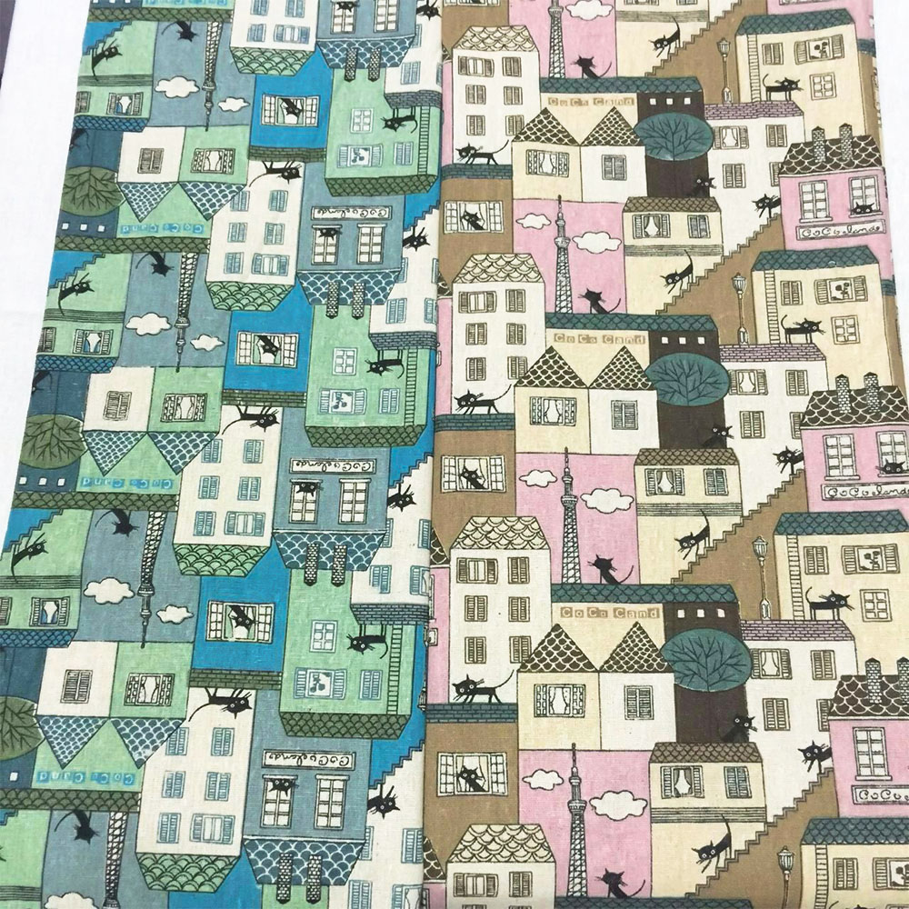 Vintage Sewing Textile - İskandinav küçük ev serisi Vintage Patchwork
