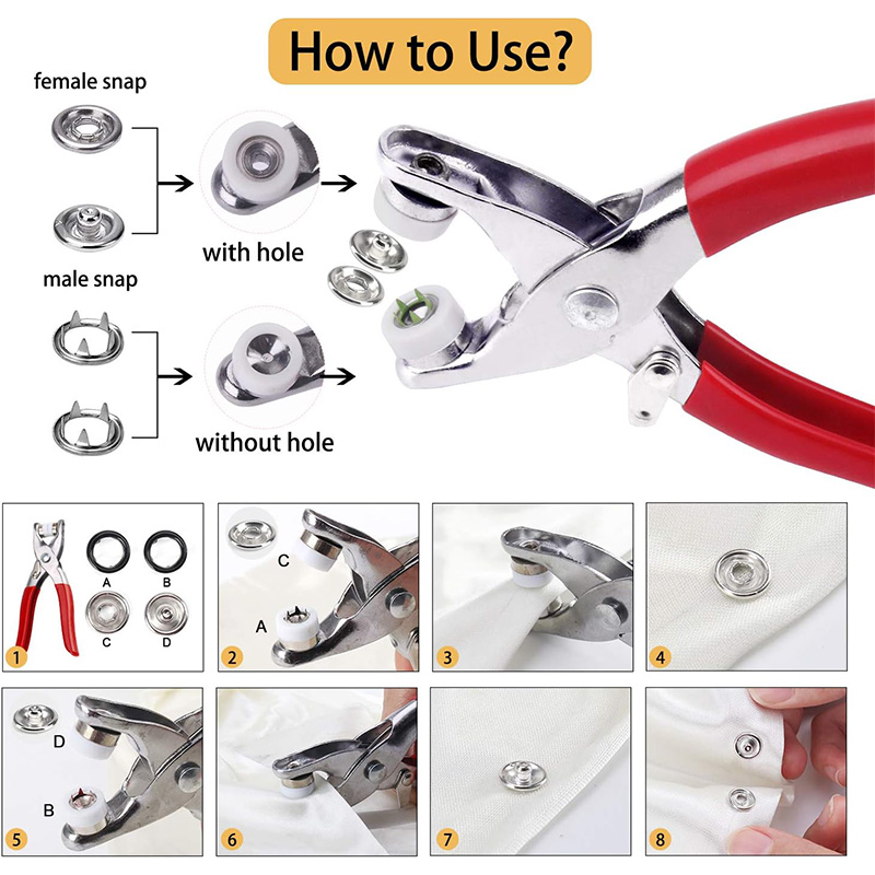 100 takım çıtçıtlı pense otoma - Snap Button Plier incelemesi ve fiyatı