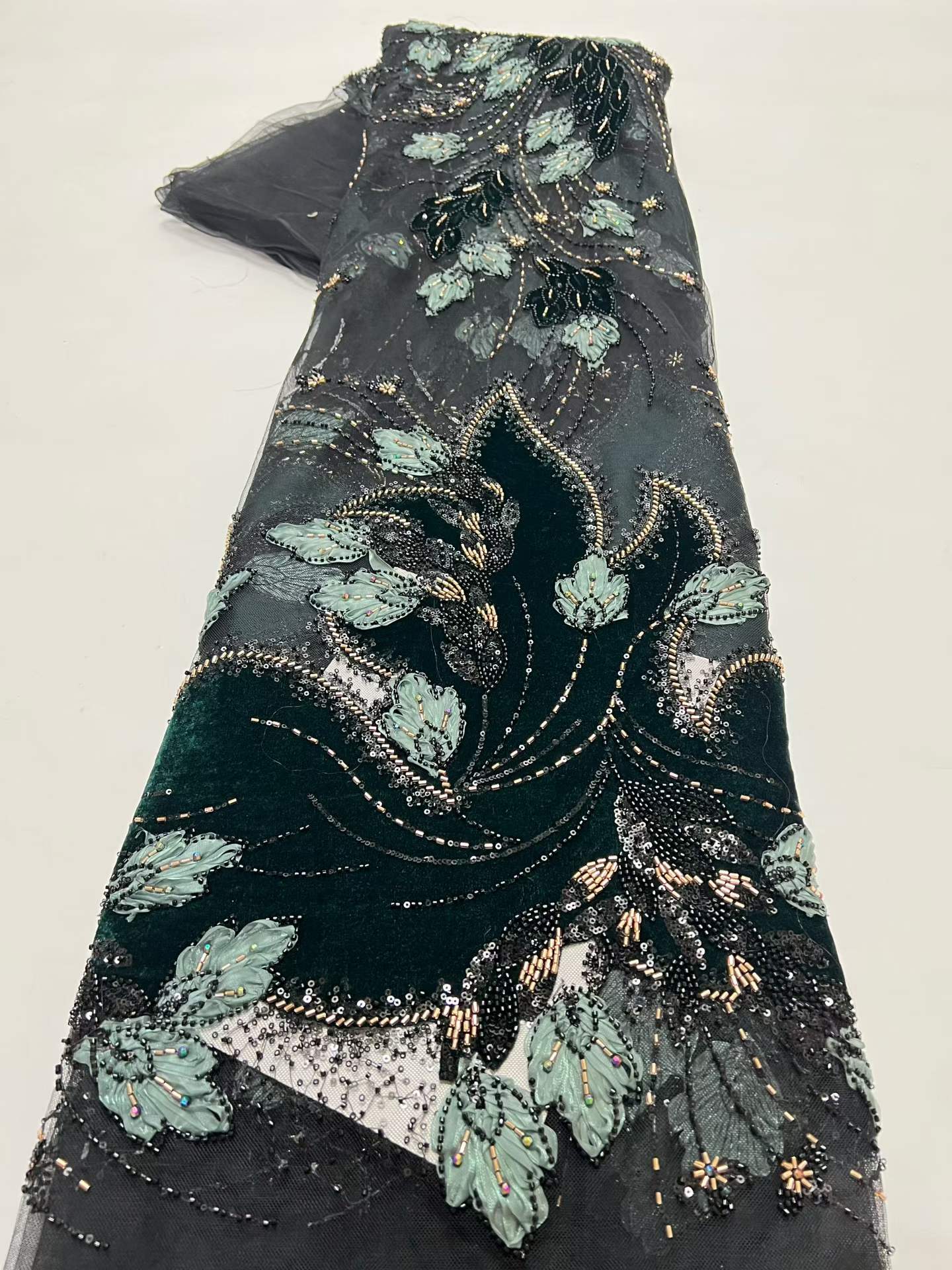 Yeşil Yeni Stil Afrika Kadife  - Sewing Velvet Fabric incelemesi ve fiyatı