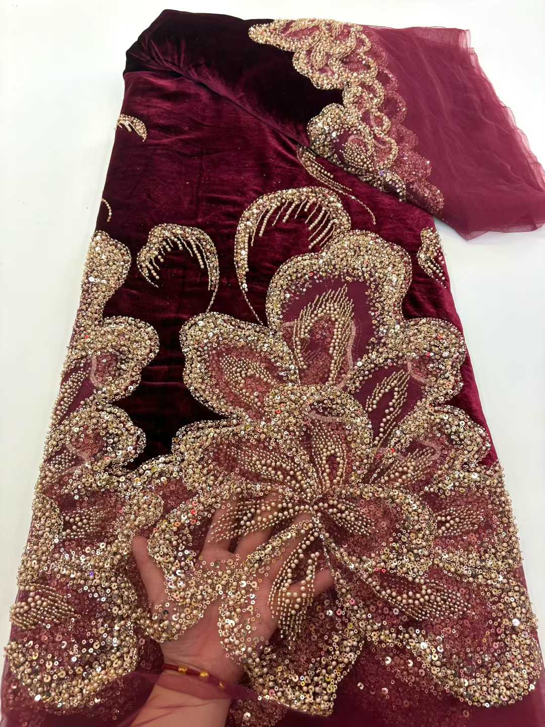 Afrika Kadife Boncuklu Ağır Da - Sewing Velvet Fabric incelemesi ve fiyatı