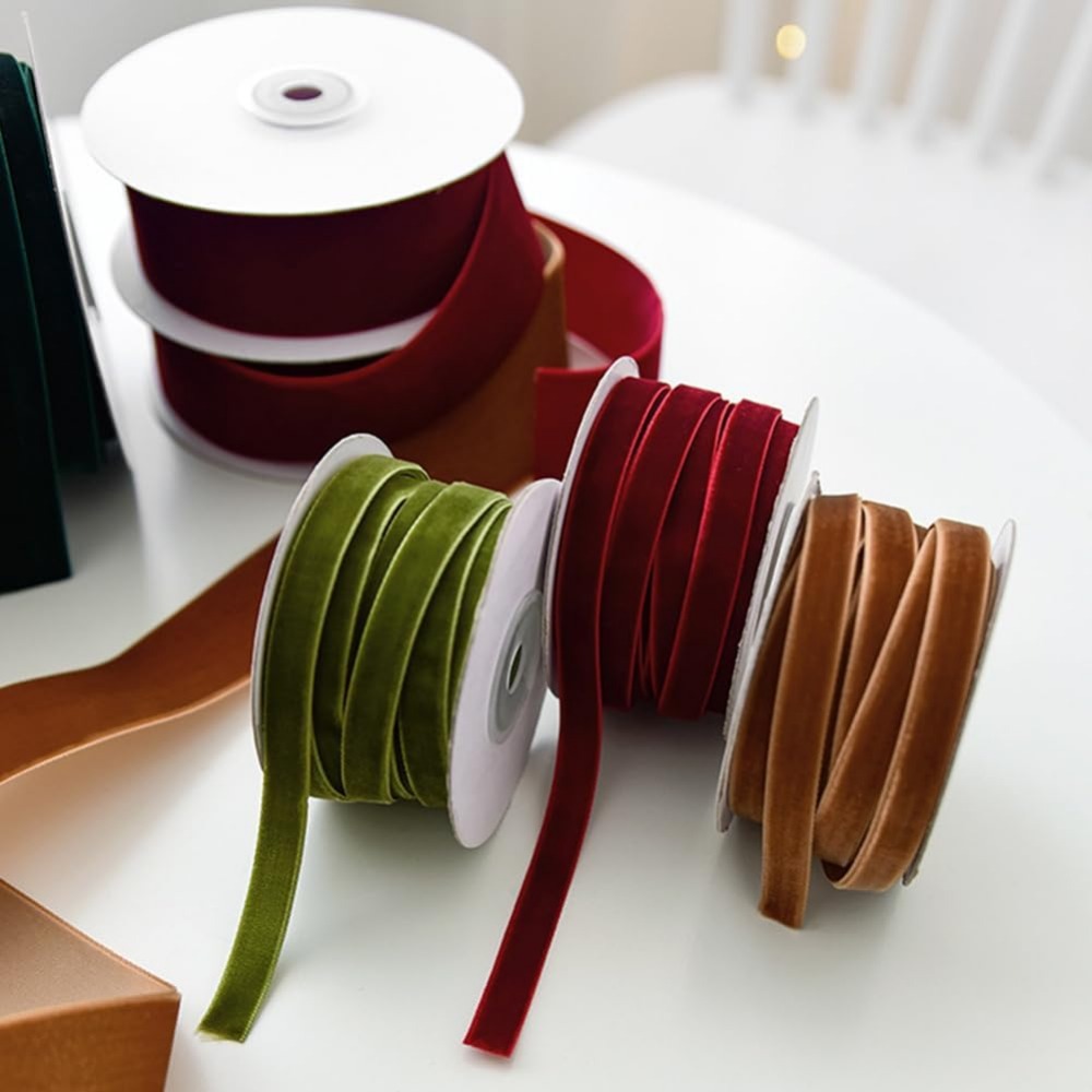 2 rulo 21.88 Metre 3/8 Inç Yeş - Sewing Velvet Fabric incelemesi ve fiyatı