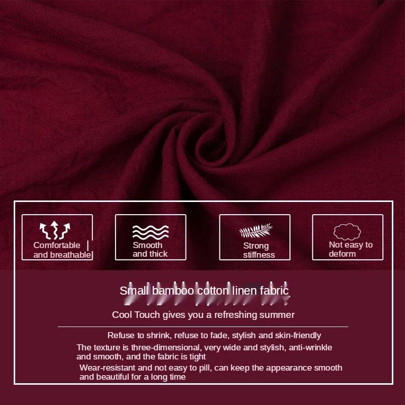 Ince bambu keten pamuk kumaş m - Vintage Sewing Textile incelemesi ve fiyatı